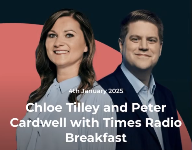 Peter Cardwell & Chloe Tilley talk darts on Times Radio Breakfast